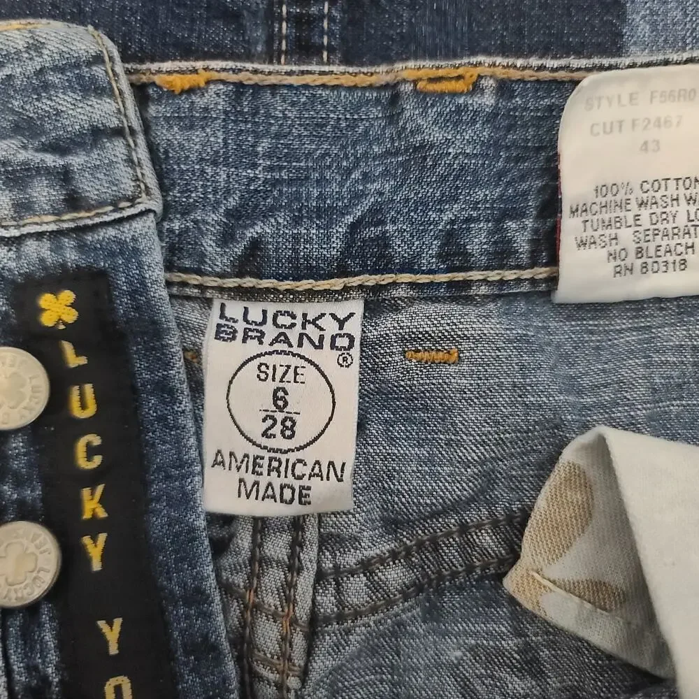 Lucky Brand Vintage Denim maxi women's jean skirt blue Size 6 Y2K 100% cotton - Picture 6 of 9